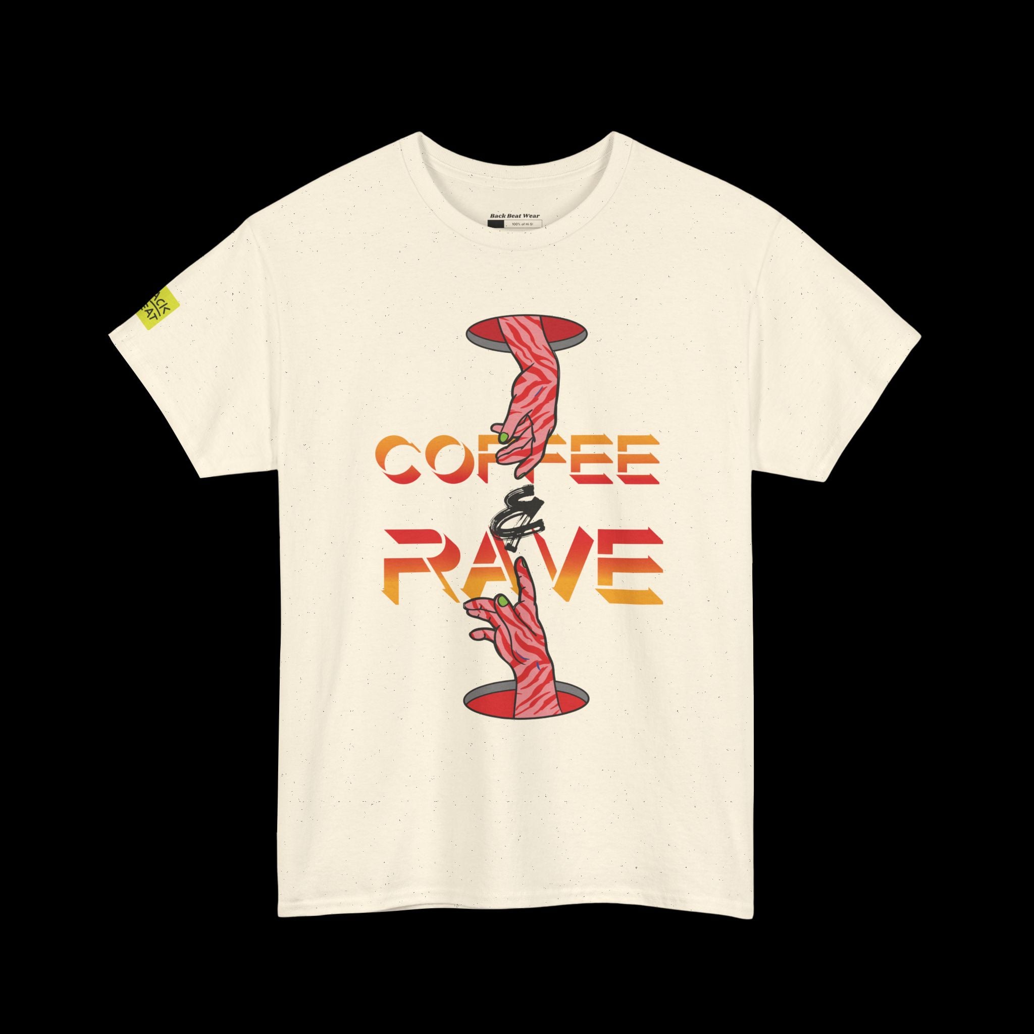 Coffee &amp; Rave T-Shirt | Bold Festival Front Graphic Tee
