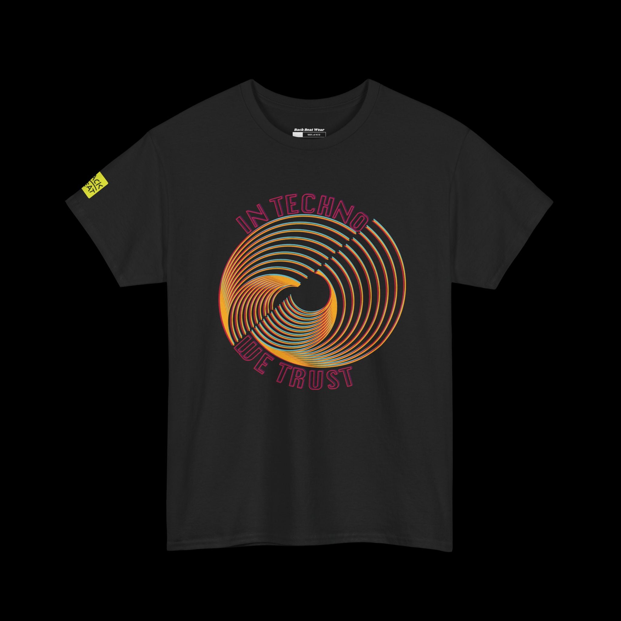 In Techno We Trust Front Spiral Tee - Spiral Graphic Design