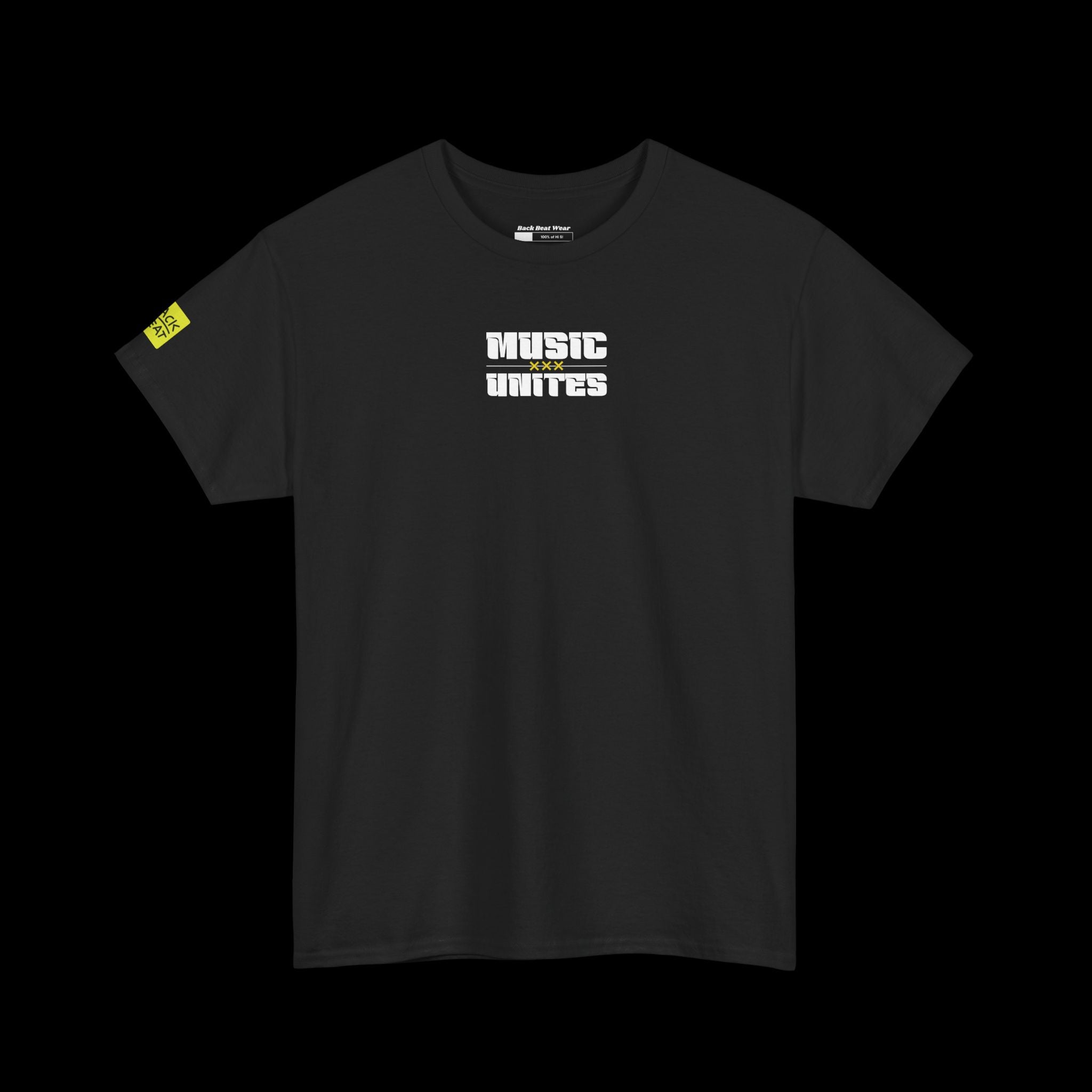 Music Unites Back Print t-shirt — Minimal Rave Graphic Tee