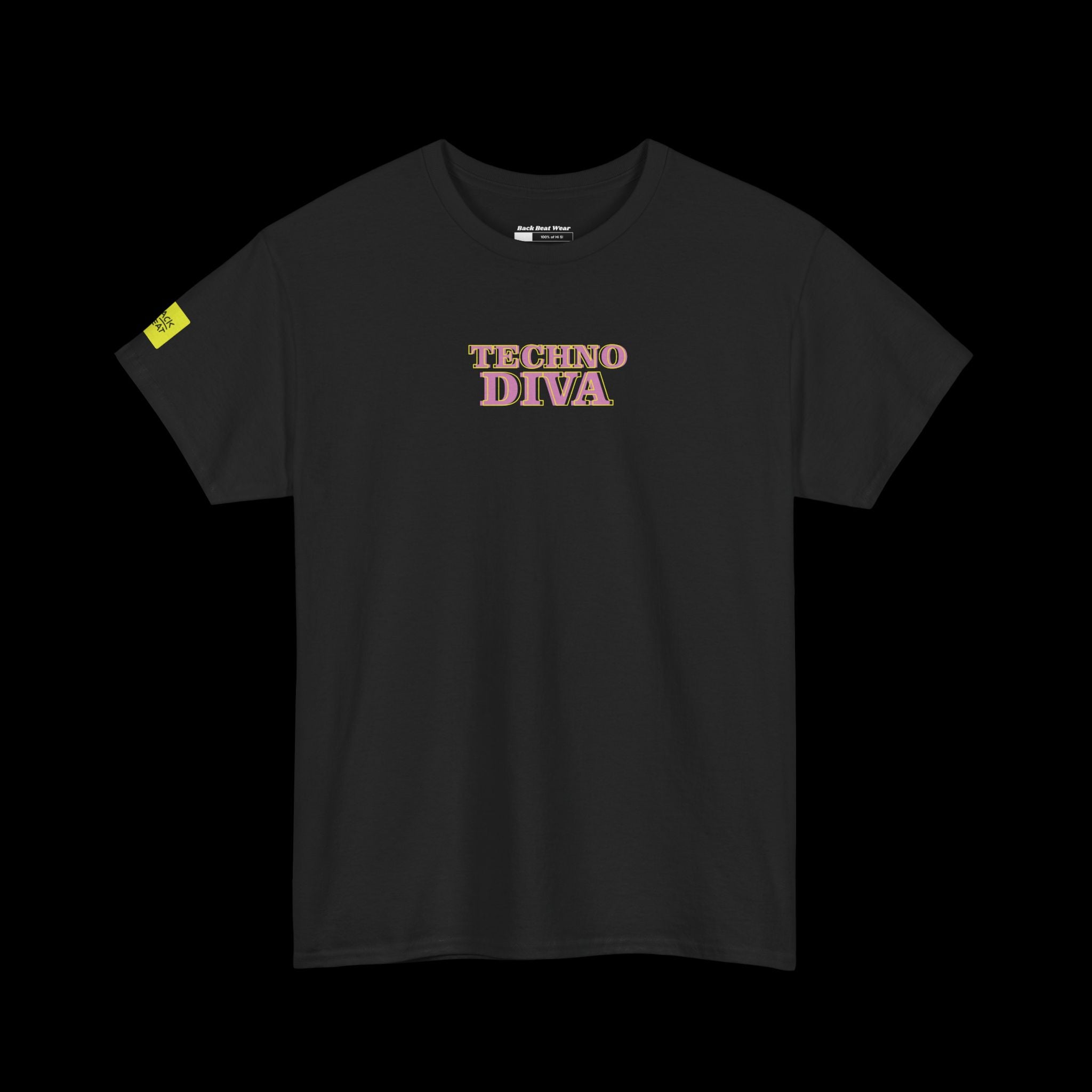 Techno Diva T-Shirt | Glitch Statue Graphic for Electronic Queens