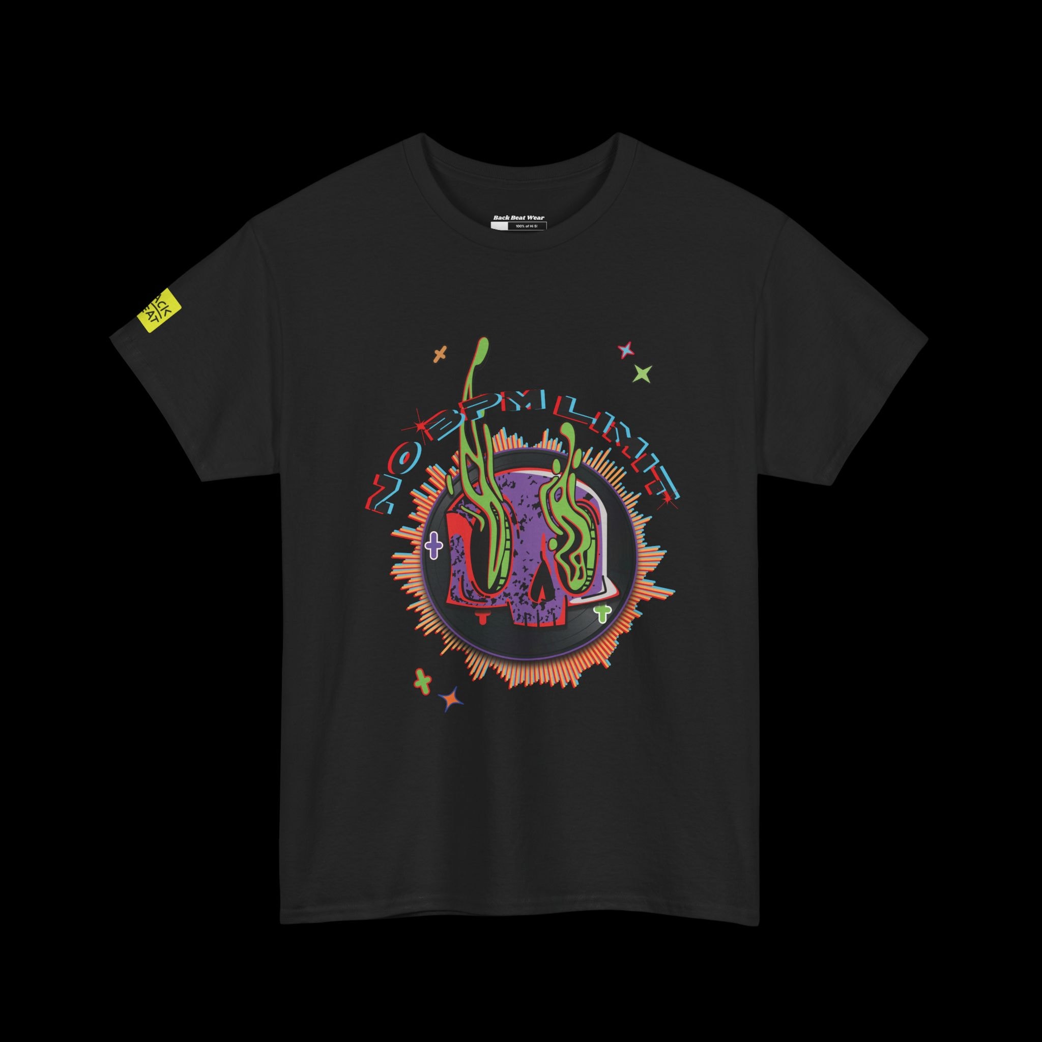 No BPM Limit Vinyl Skull: Front Print T-Shirt