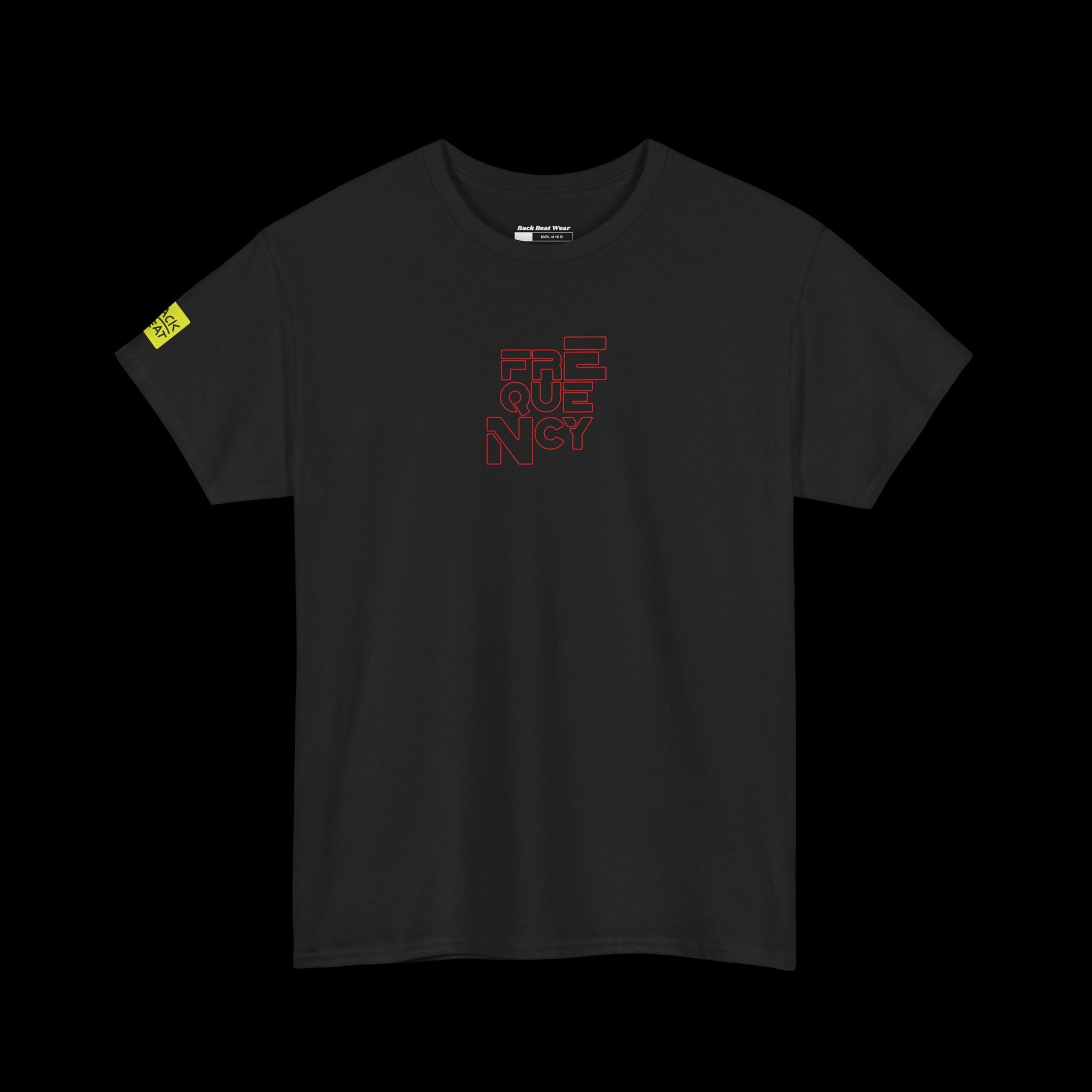 Frequency Back Print t-shirt — Neon Techno Rave Graphic