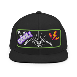 Embroidered Eye Lightning Snapback