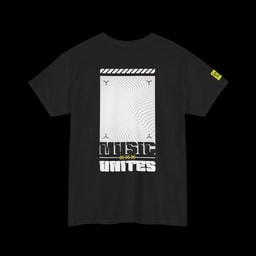 Music Unites Back Print t-shirt — Minimal Rave Graphic Tee