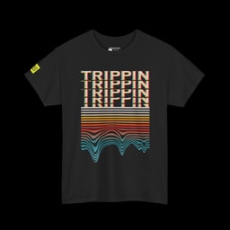 Trippin T-Shirt Front Print | Retro Melted Typography Graphic