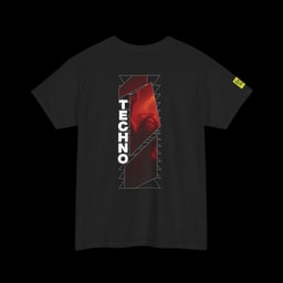 Techno Column t-shirt – Back Print Photo Panel Streetwear