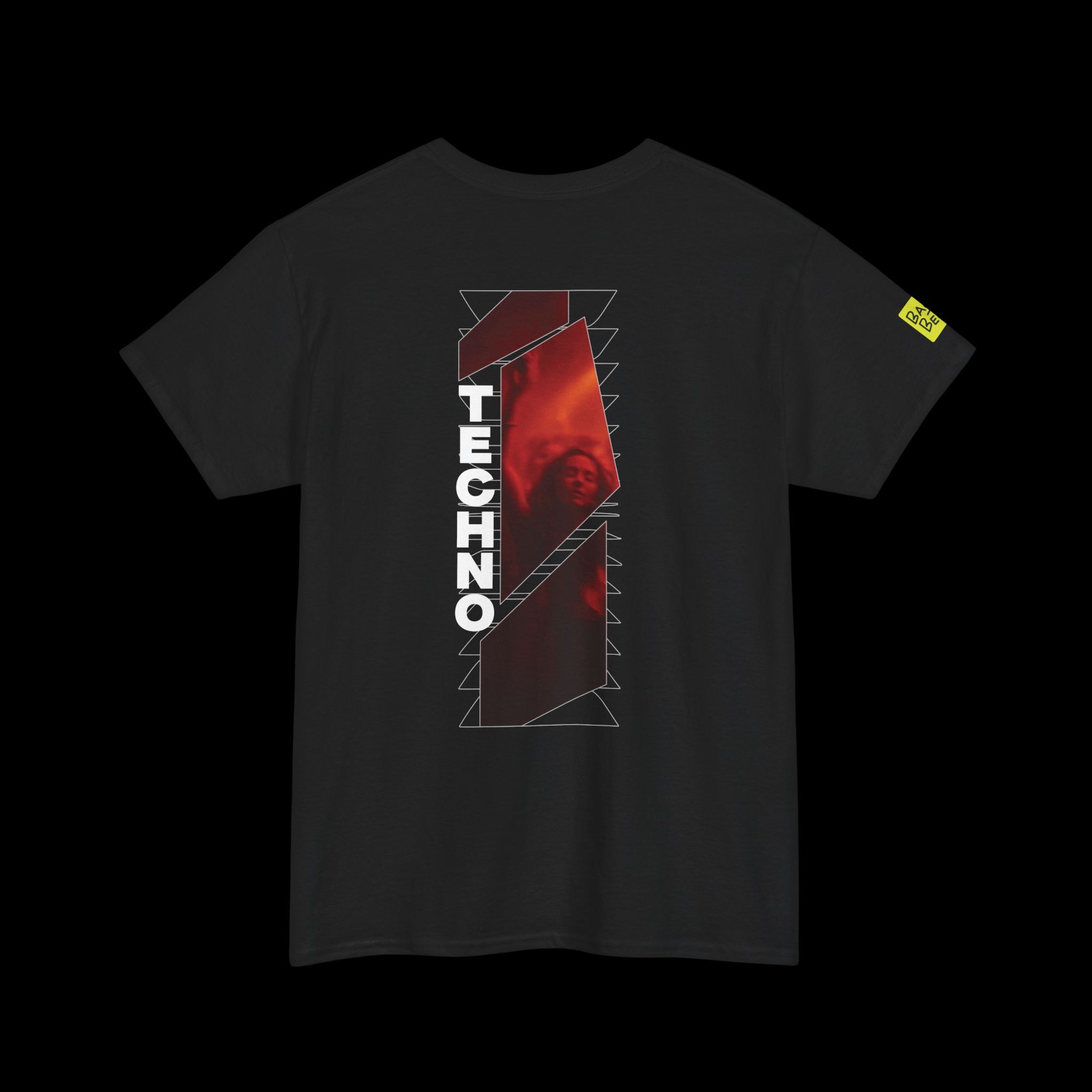 Techno Column t-shirt – Back Print Photo Panel Streetwear