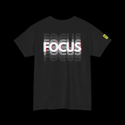 Unique Clothing - 3D FOCUS Graphic T-Shirt in Black - Eye-Catching Casual Wear - Perfect Gift for Achievers