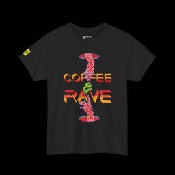 Coffee &amp; Rave T-Shirt | Bold Festival Front Graphic Tee