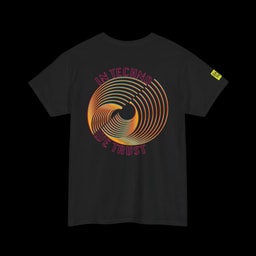 "In Techno We Trust" Spiral T-shirt - Spiral Back print Graphic Design