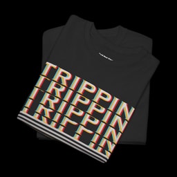 Trippin T-Shirt Front Print | Retro Melted Typography Graphic