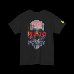 No Photo Policy: Glitch Skull T-Shirt Back Print