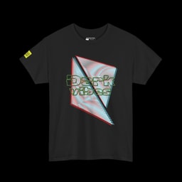 Dark Vibes: Futuristic Geometric T-Shirt Front Print