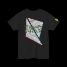 Dark Vibes: Futuristic Geometric T-Shirt Back print