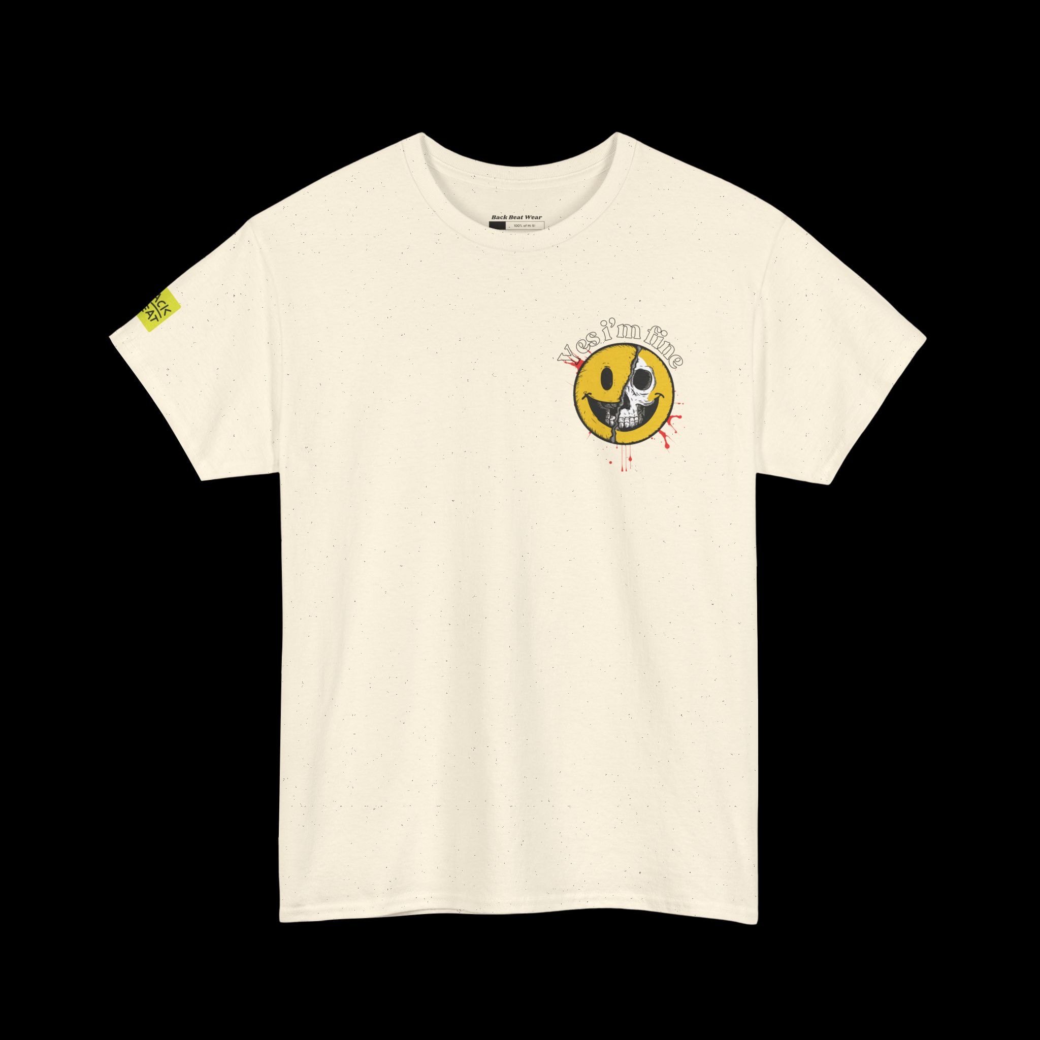 Smiley skull - Unique T-shirt, Urban Art, Wearable Masterpiece, Trippy, Stylish Shirt Design