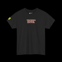 Techno Diva T-Shirt | Glitch Statue Graphic for Electronic Queens