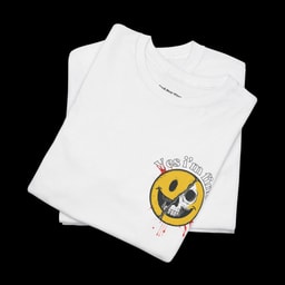 Smiley skull - Unique T-shirt, Urban Art, Wearable Masterpiece, Trippy, Stylish Shirt Design