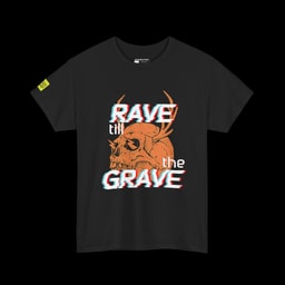 Rave Till the Grave Front Print - Classic Festival outfit