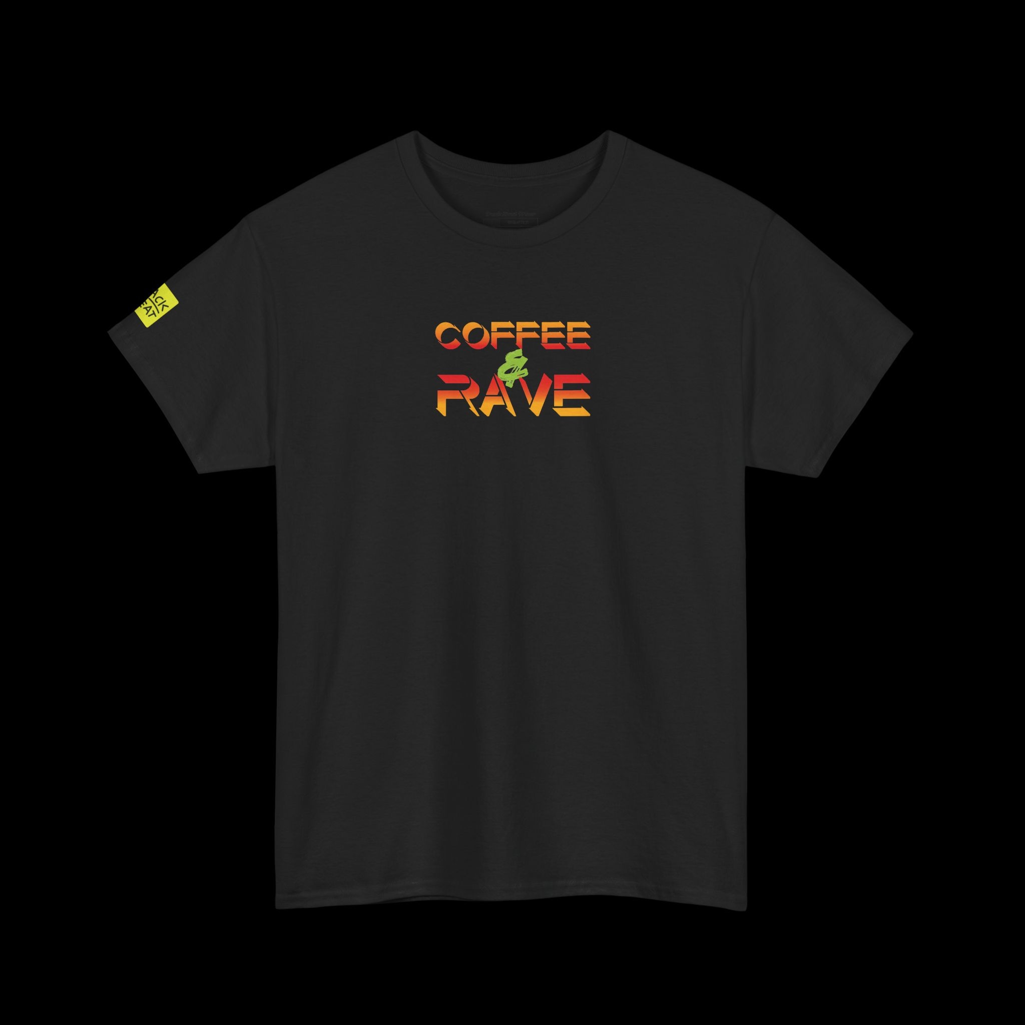 Coffee & Rave T-Shirt | Bold Festival Back Graphic Tee