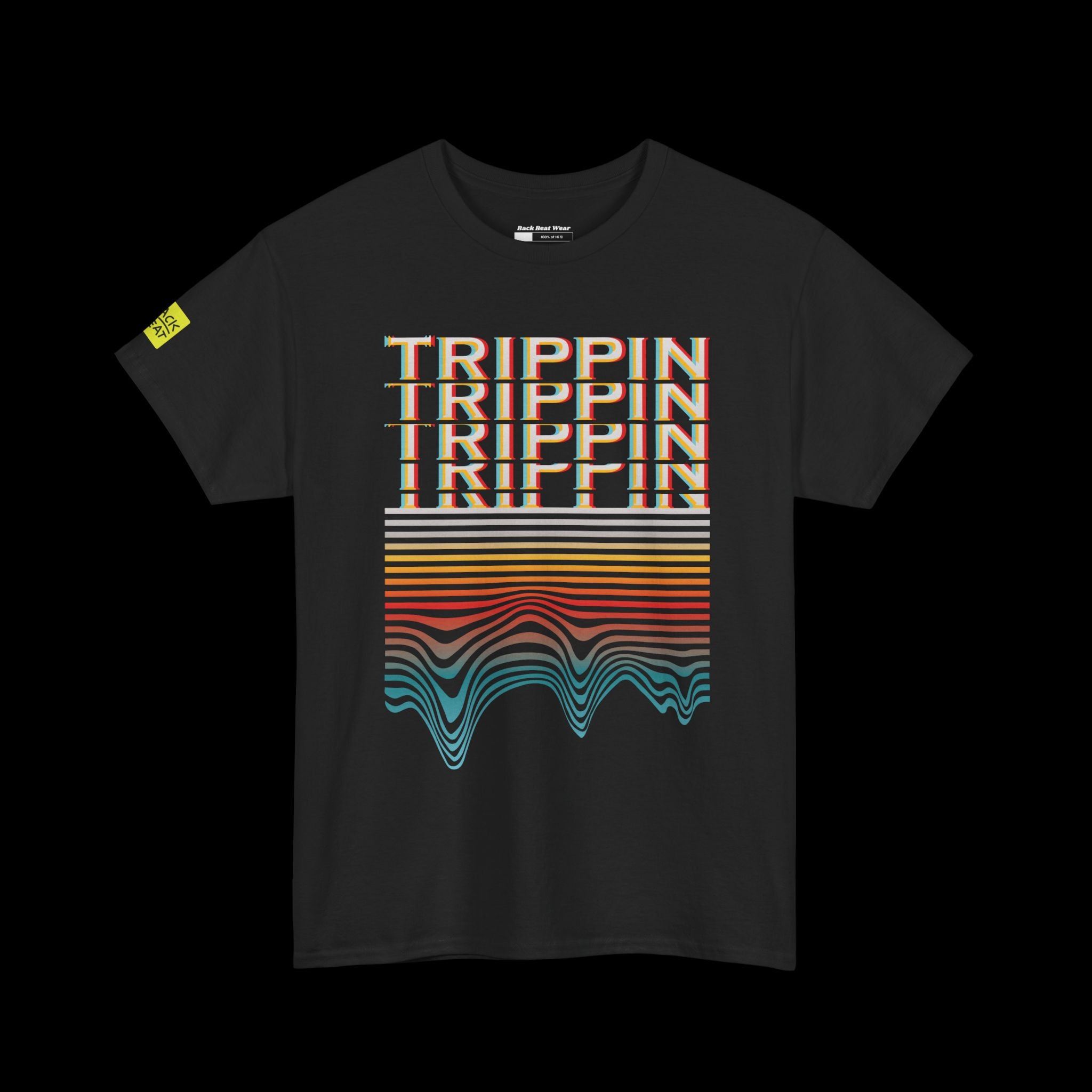 Trippin T-Shirt Front Print | Retro Melted Typography Graphic
