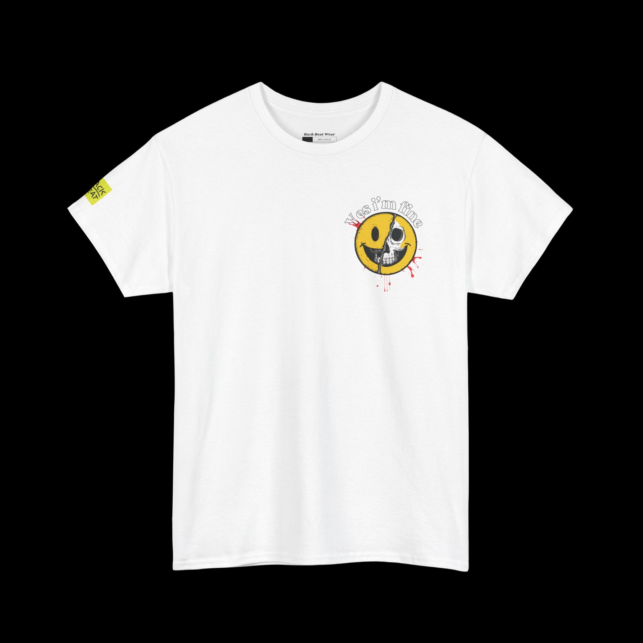 Smiley skull - Unique T-shirt, Urban Art, Wearable Masterpiece, Trippy, Stylish Shirt Design
