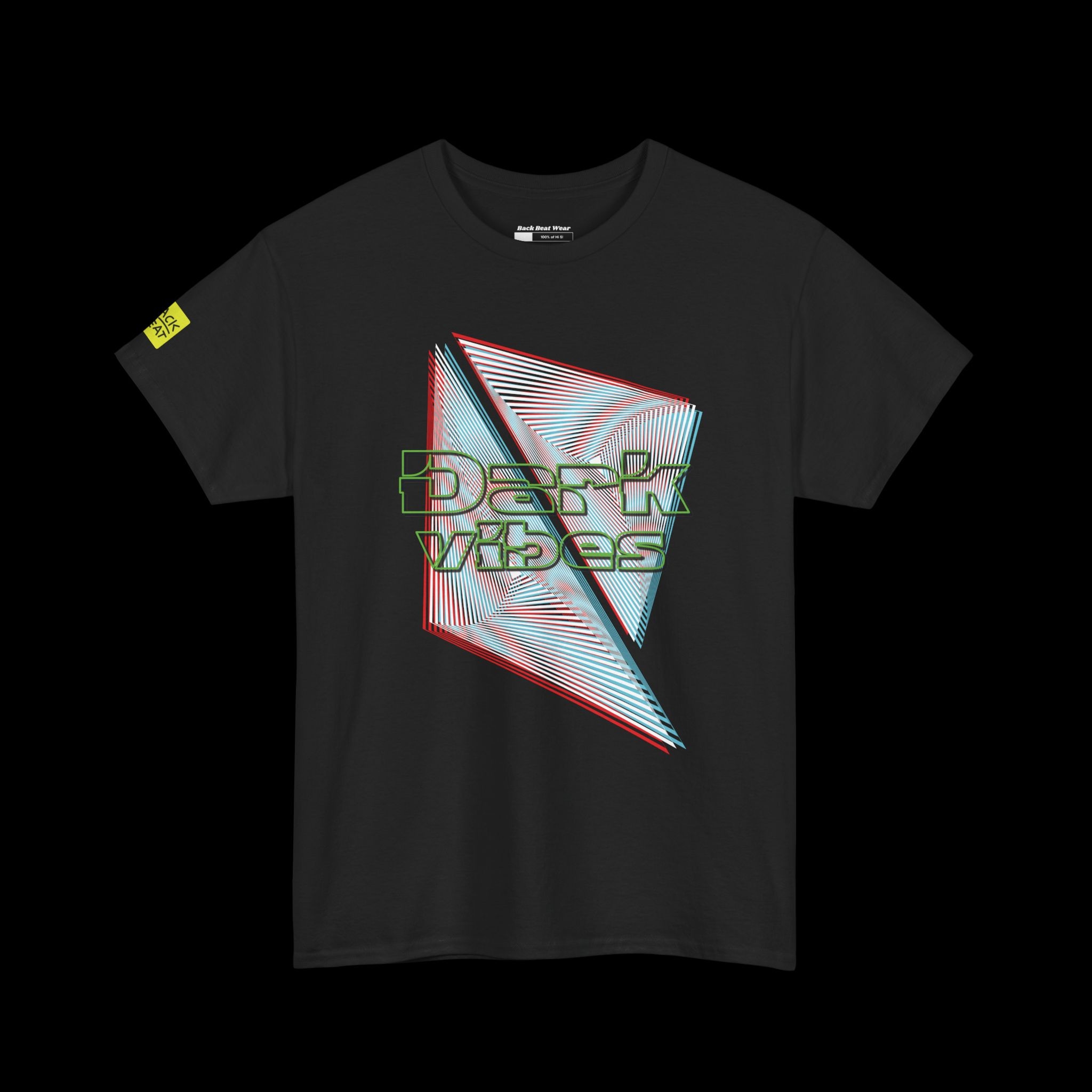 Dark Vibes: Futuristic Geometric T-Shirt Front Print