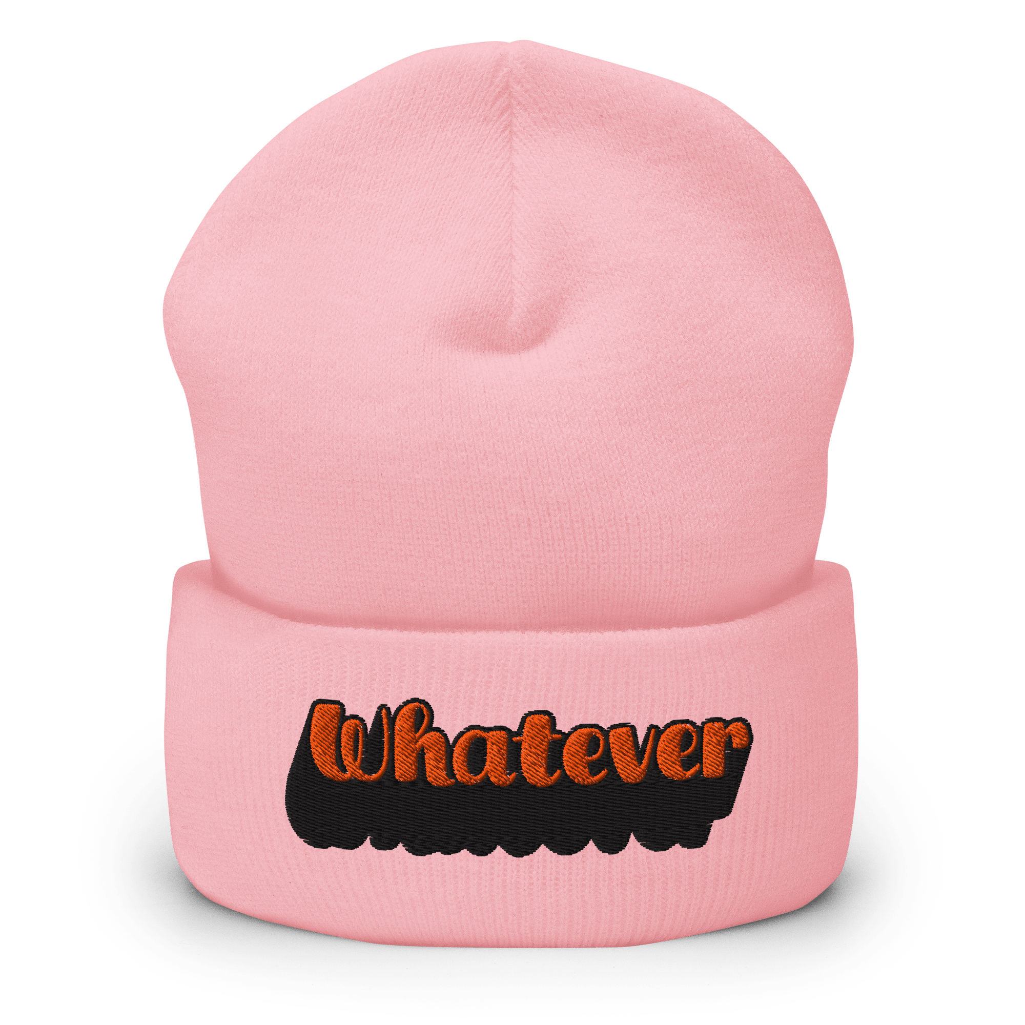 Whatever slogan embroidery beanie